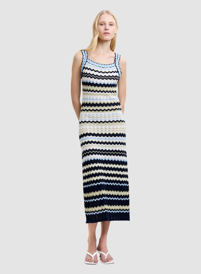 French Connection Striped London Knit Midi Dress - Image 1